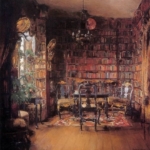 Harriet Backer, La bibliothèque de Thorval Boeck